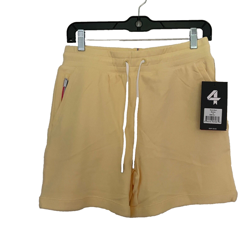 Fourlaps Rush Short Banana Yellow Athletic Training Shorts Size S NWT